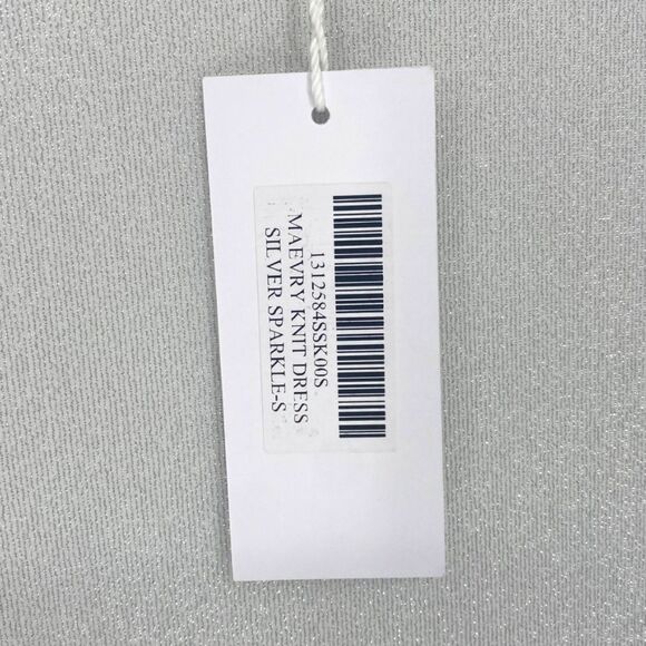 NWT Reformation Maevry Knit Midi Dress in Silver Sparkle Shift Lined Small - Picture 8 of 8
